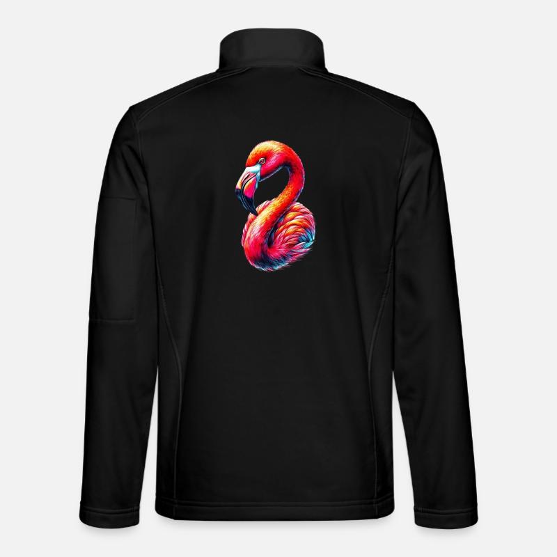 Flamingo - Unisex Softshelljacke - Schwarz