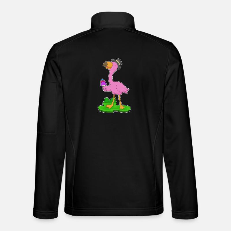 Glace Flamingo Waffle - Veste en tissu softshell Unisexe - noir