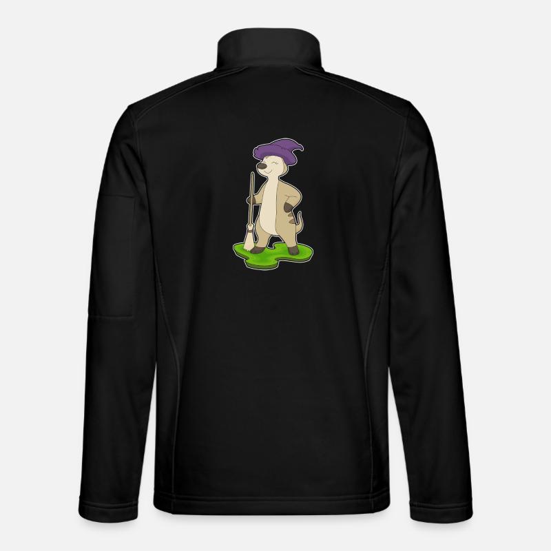 Meerkat Witch Broom - Unisex Softshell Jacket - black
