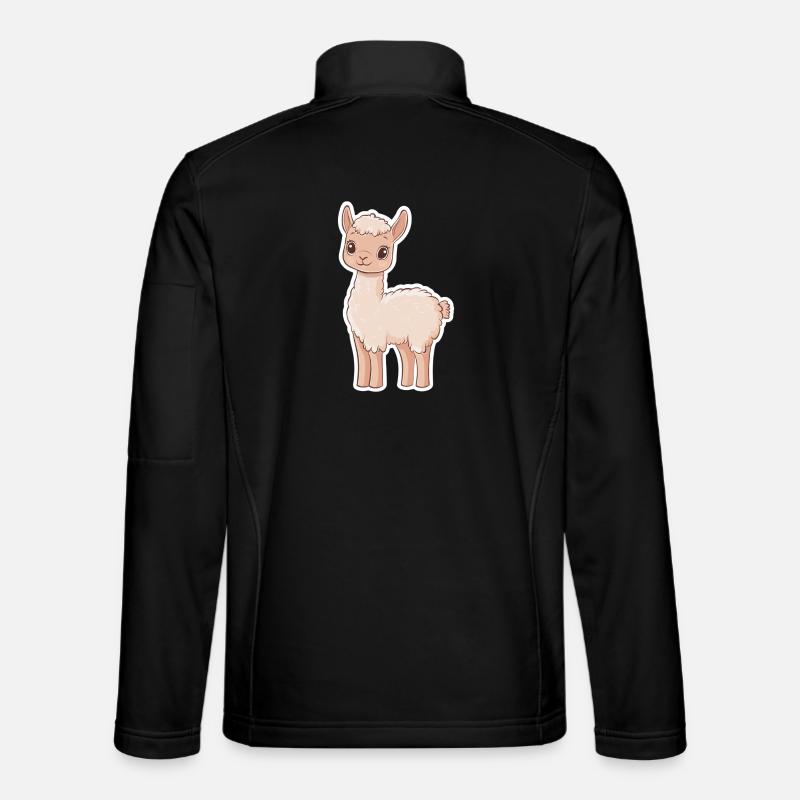 Lama Alpaca Llama - Unisex Softshell Jacket - black