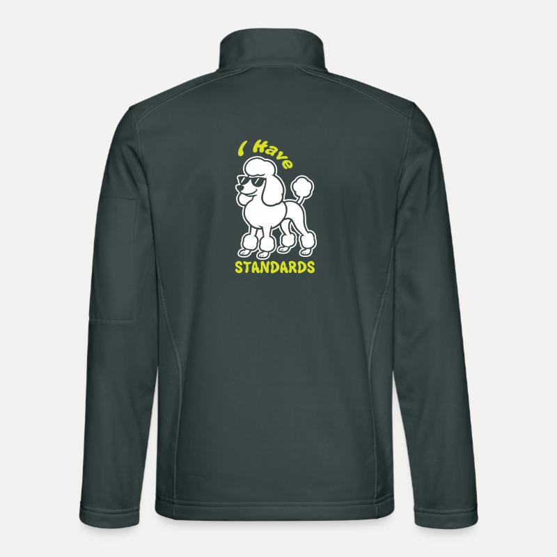 Expressive poodle with sunglasses Unisex Softshell Jacket