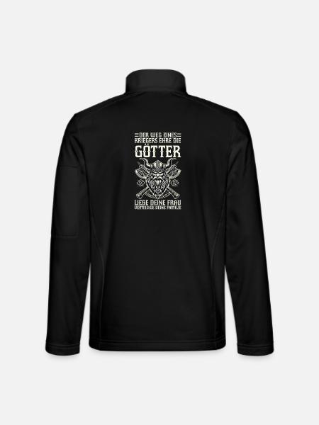 Wikinger Nordische Mythologie Götter - Unisex Softshelljacke - Schwarz - Hinten