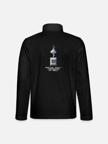 Dépannage par nez | Électricien Insider - Veste en tissu softshell Unisexe - noir - Dos