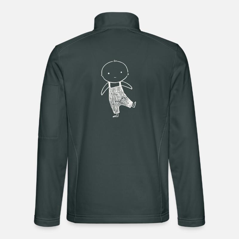 Tiny Doodle in Overalls Unisex Softshelljacke