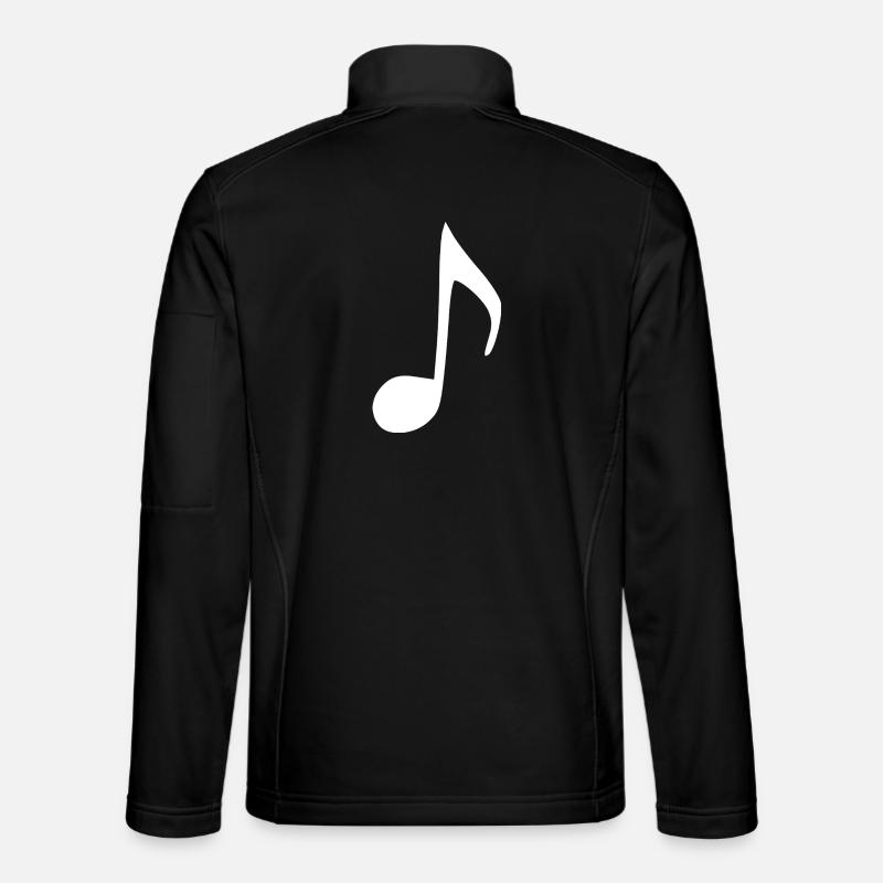 Music note white music - Unisex Softshell Jacket - black