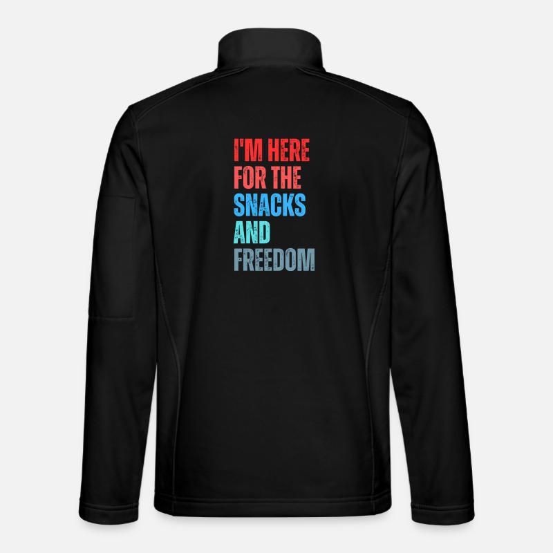 Slogan du plaisir de grignoter et liberté Veste en tissu softshell Unisexe