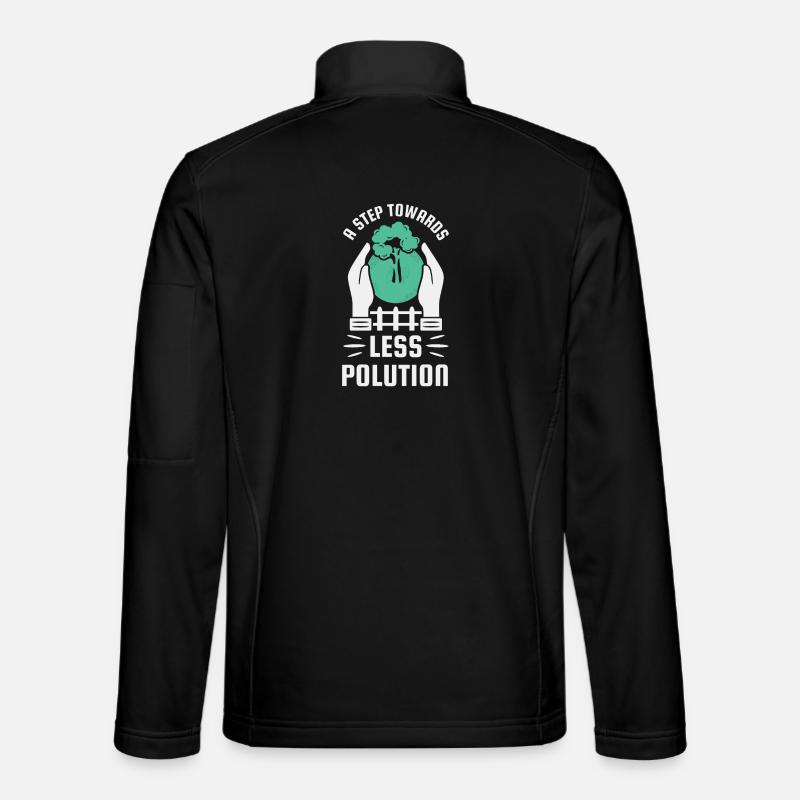 Step towards less pollution - Unisex Softshell Jacket - black