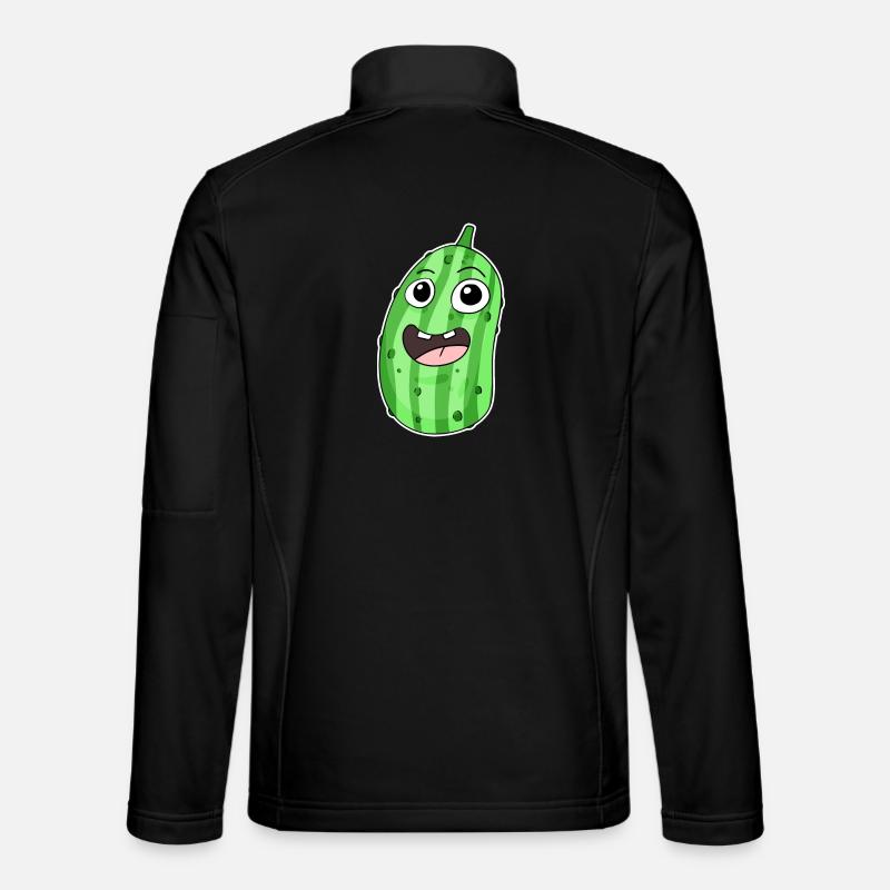 Cucumber motif - Unisex Softshell Jacket - black