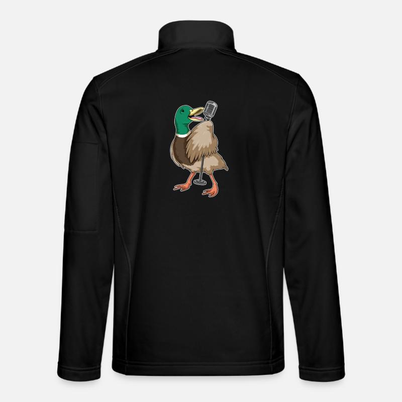 Duck Singer Microphone Musique - Veste en tissu softshell Unisexe - noir