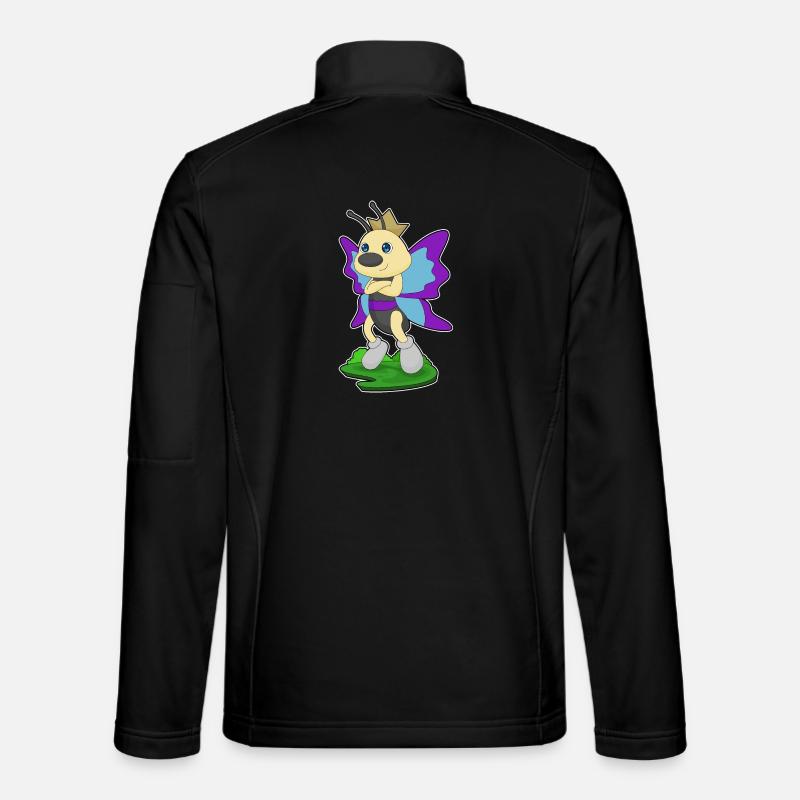 Couronne de princesse papillon - Veste en tissu softshell Unisexe - noir