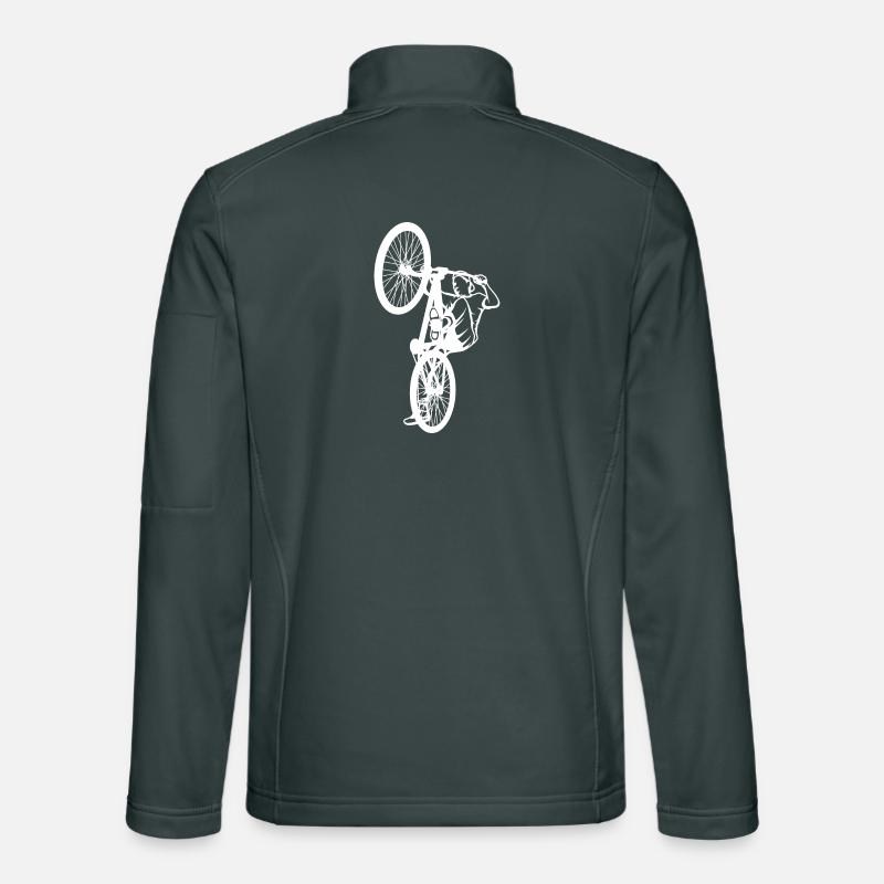 BMX Cyclist Drawing Unisex Softshell Jacket