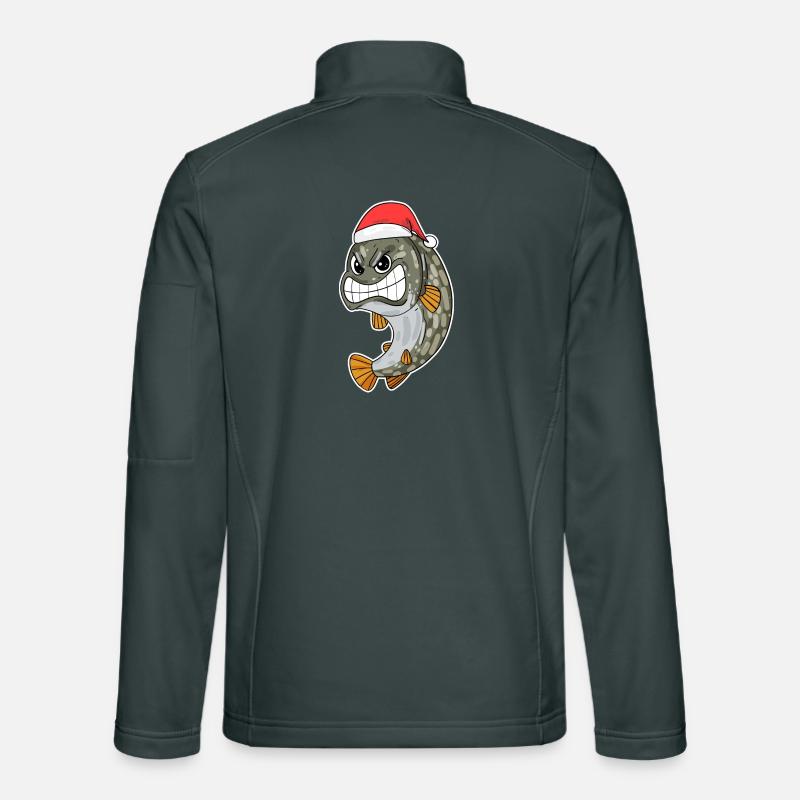 Pike Christmas Fish Unisex Softshell Jacket