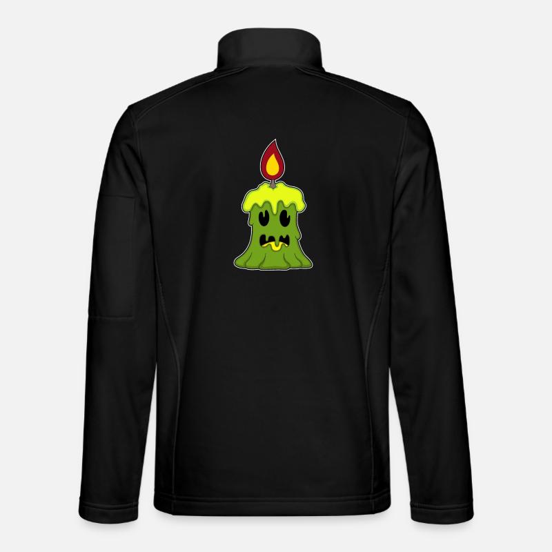 Kerze Halloween - Unisex Softshelljacke - Schwarz