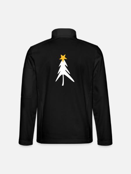 Sapin Étoile Noël Noël skandi - Veste en tissu softshell Unisexe - noir - Dos