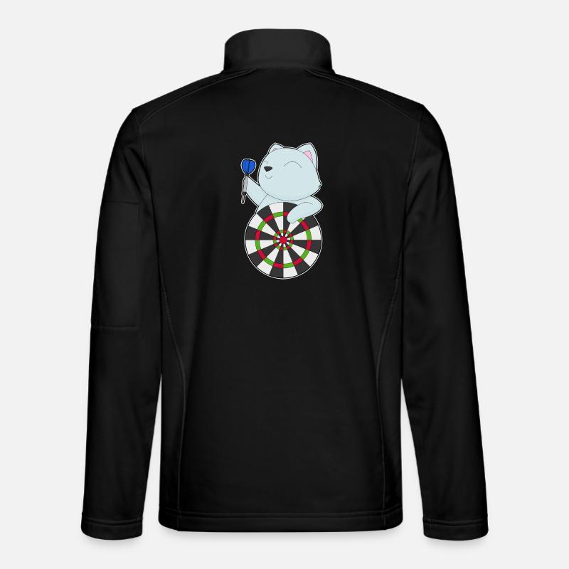 Cible de fléchettes pour chat - Veste en tissu softshell Unisexe - noir