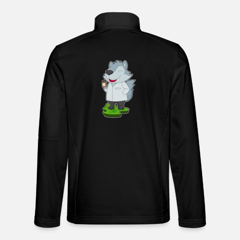 Wolf Arzt Medizin - Unisex Softshelljacke - Schwarz