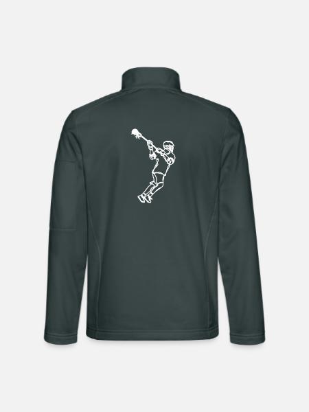 Lacrosse Professional Drawing - Unisex Softshell Jacket - mouse grey - Back