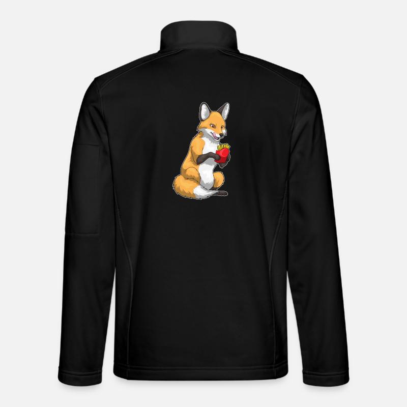 Fuchs Pommes frites - Unisex Softshelljacke - Schwarz