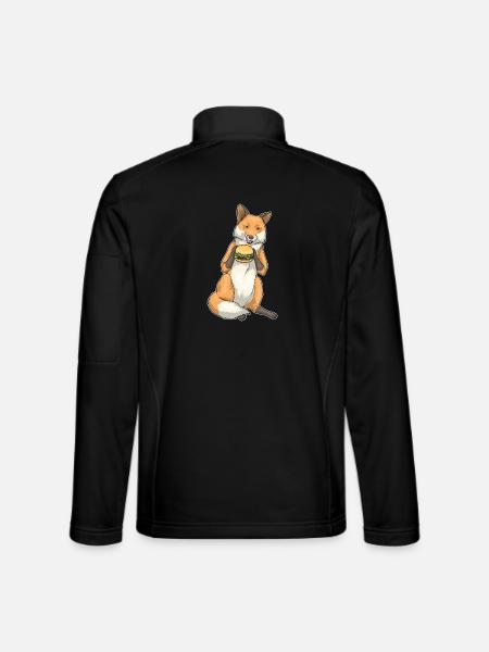 Fox Cheeseburger - Unisex Softshell Jacket - black