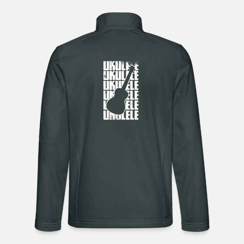 Ukulélé drôle Veste en tissu softshell Unisexe