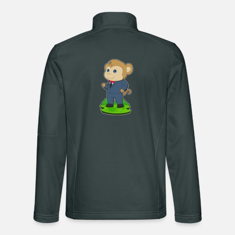 Monkey Groom Wedding Suit Unisex Softshell Jacket