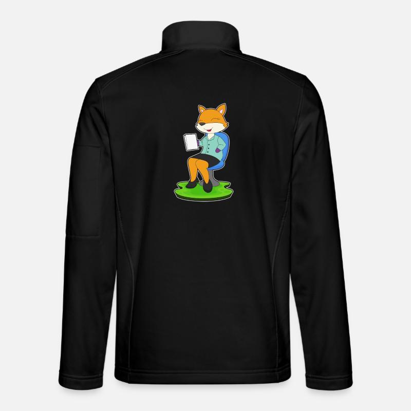 Note du secrétaire Fox - Veste en tissu softshell Unisexe - noir