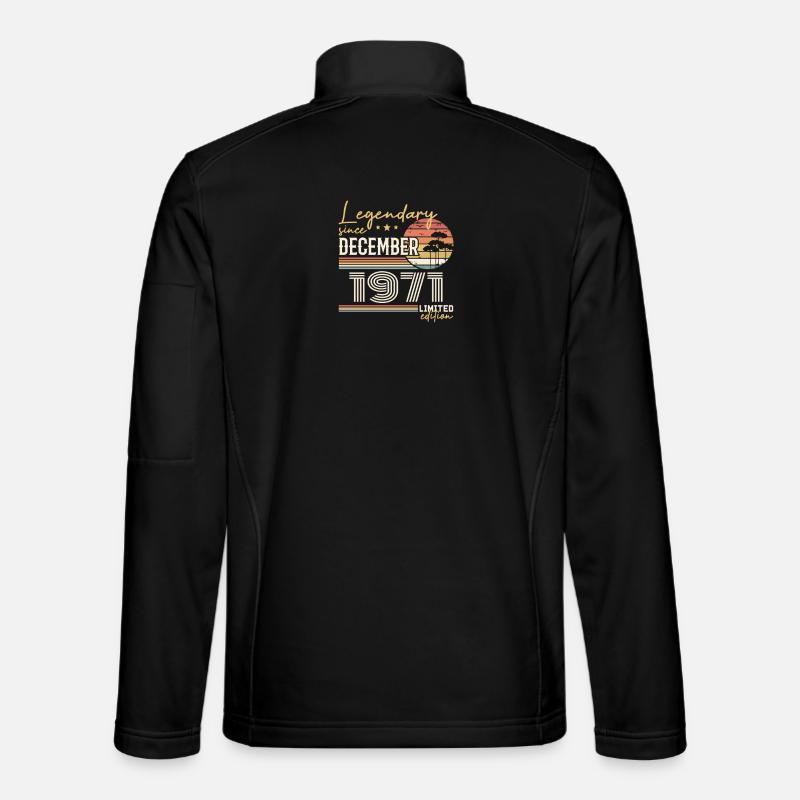 December 1971 54th Anniversary Gift - Unisex Softshell Jacket - black