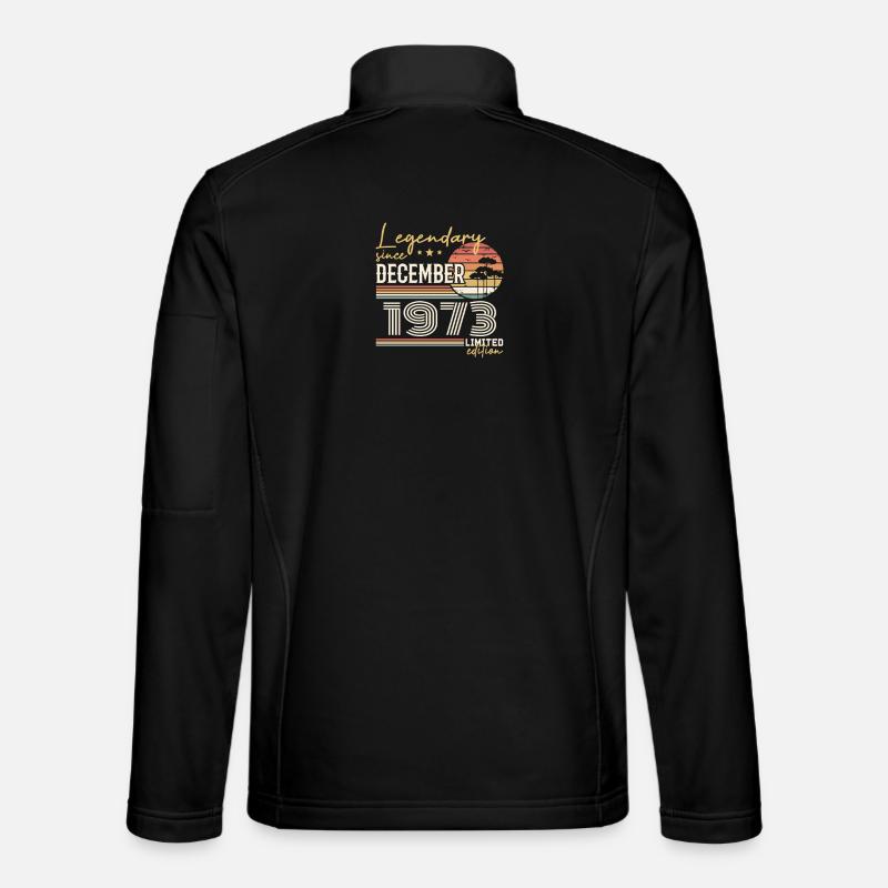 December 1973 52nd Anniversary Gift - Unisex Softshell Jacket - black