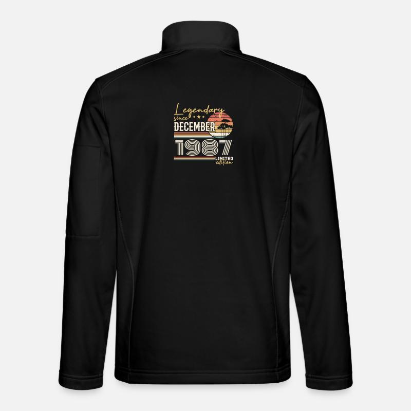 December 1987 38th Anniversary Gift - Unisex Softshell Jacket - black
