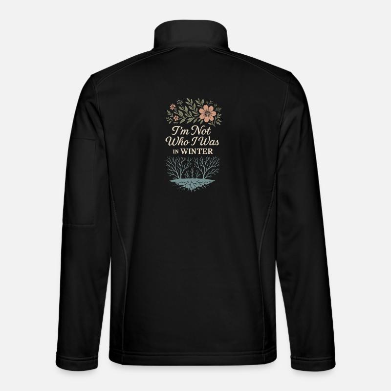 Achtsames Wachstum, Frühlingserneuerung, - Unisex Softshelljacke - Schwarz
