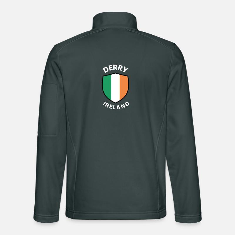 Drapeau du Derry Ireland Shield Veste en tissu softshell Unisexe