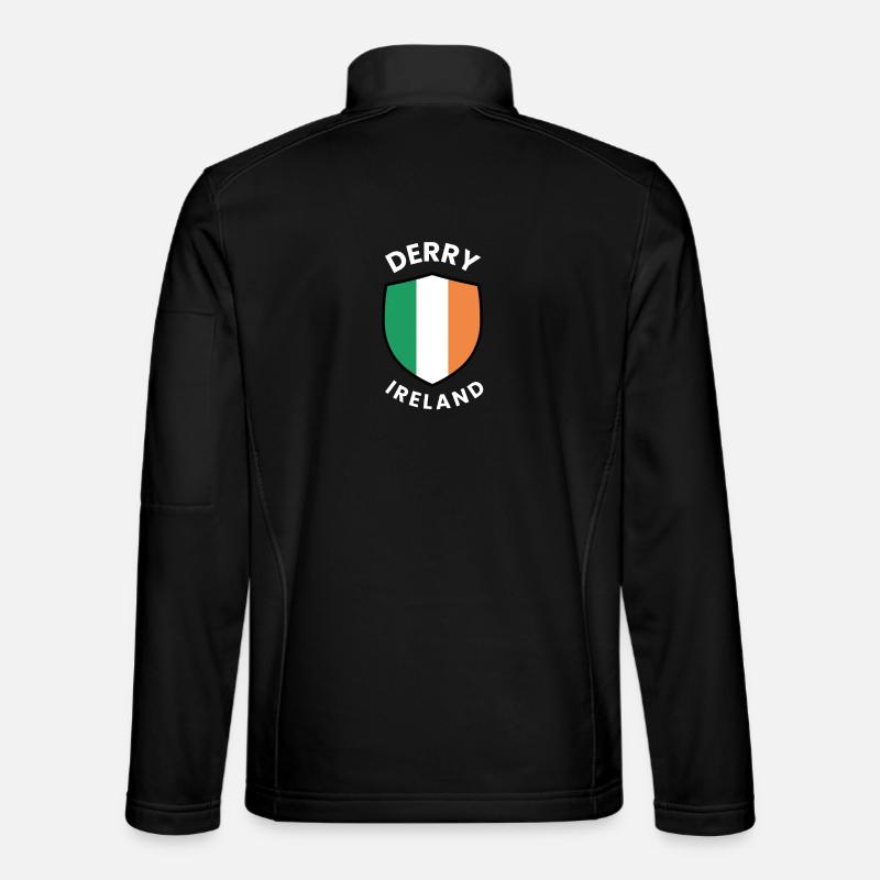 Derry Ireland Shield-Flagge - Unisex Softshelljacke - Schwarz