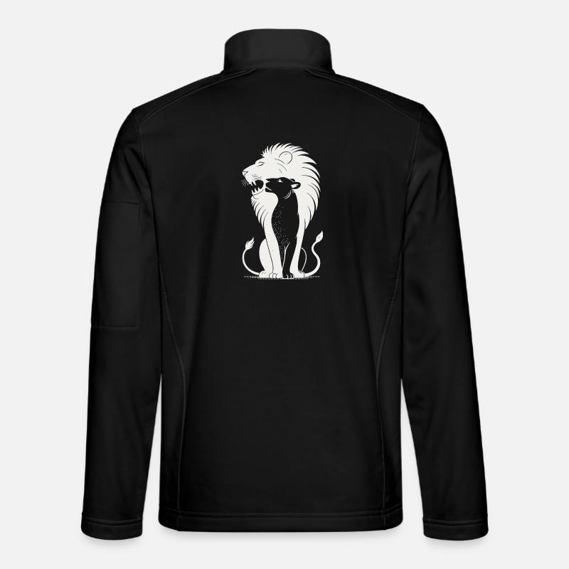Silhouette du Lion Royal - Veste en tissu softshell Unisexe - noir