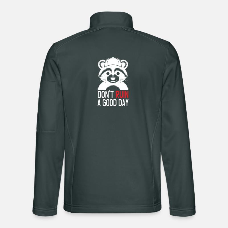 Panda Spruch Dont Ruin a Good Day Unisex Softshelljacke