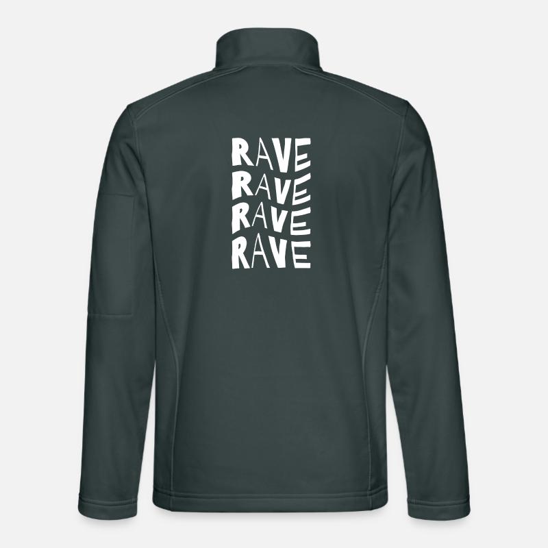 Rave Repeat Typography Unisex Softshell Jacket