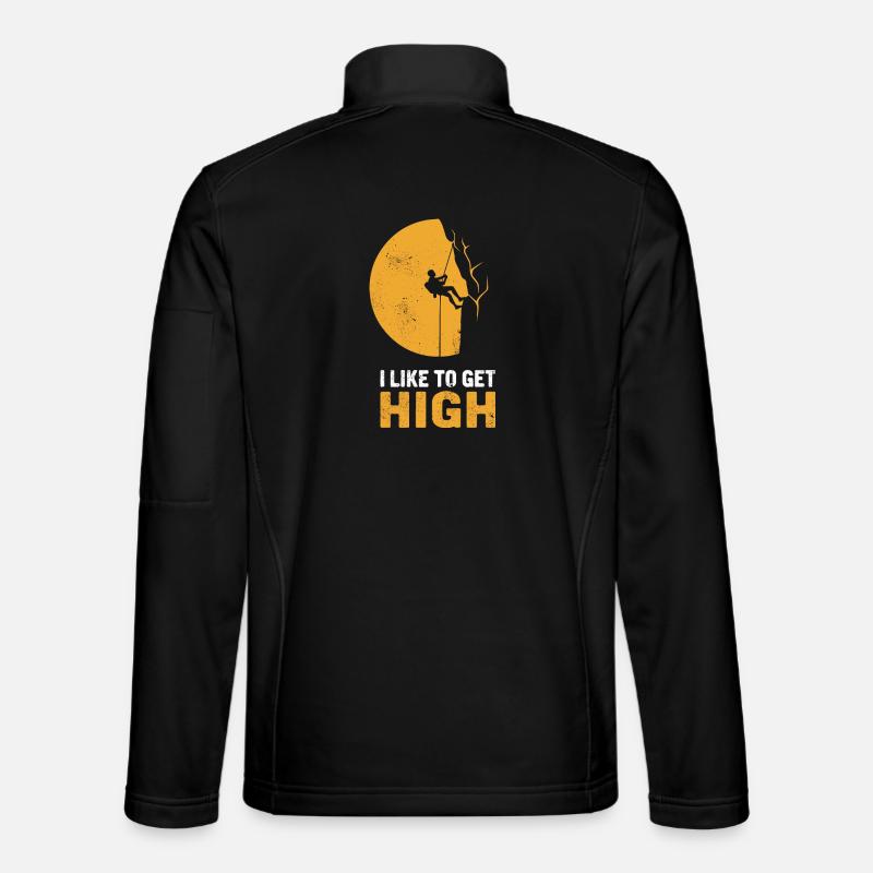 Moonlight Climber Silhouette - Unisex Softshell Jacket - black