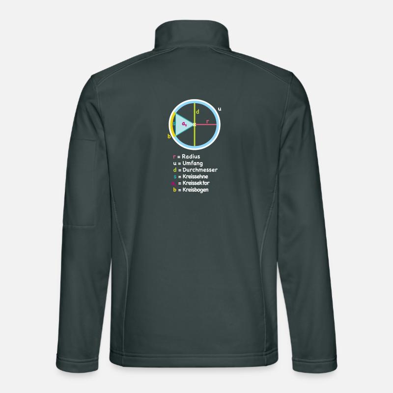 Kreis Radius Diagramm Kunst Unisex Softshelljacke