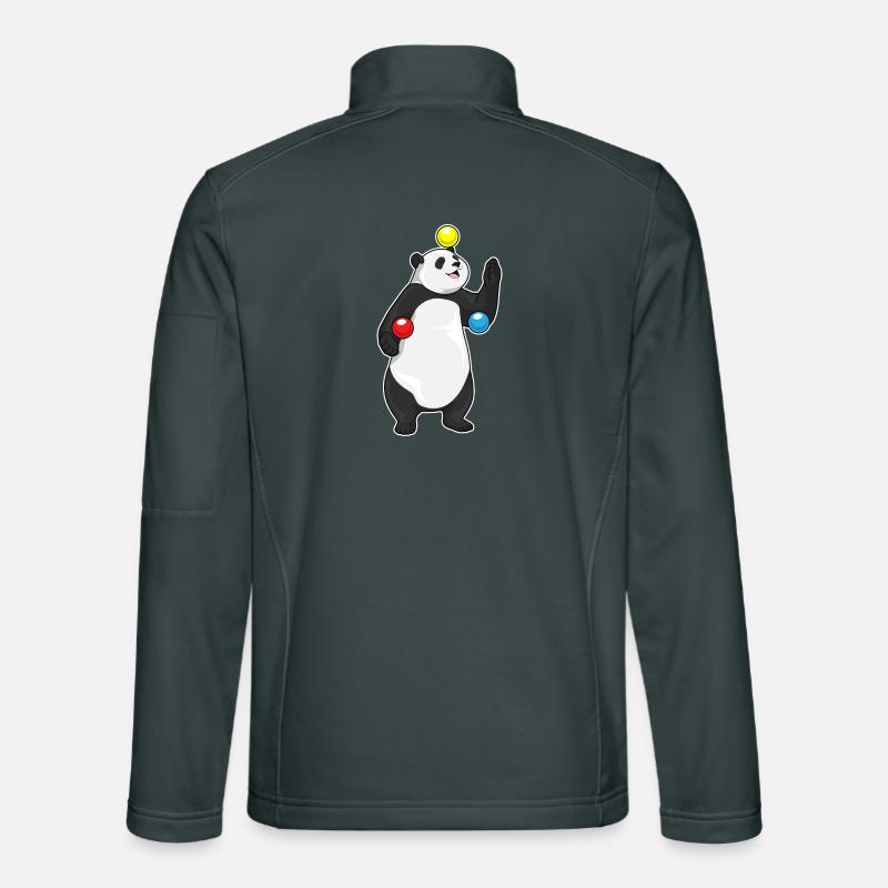 Panda Juggler Juggling Unisex Softshell Jacket