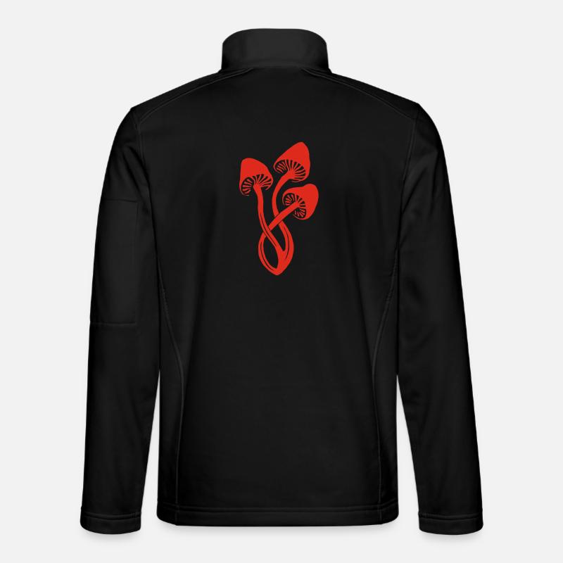 Trio roter Pilze - Unisex Softshelljacke - Schwarz