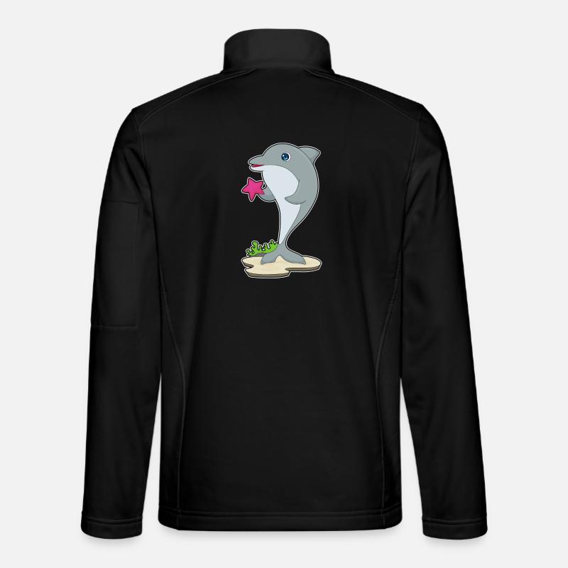 Dauphin étoile de mer - Veste en tissu softshell Unisexe - noir
