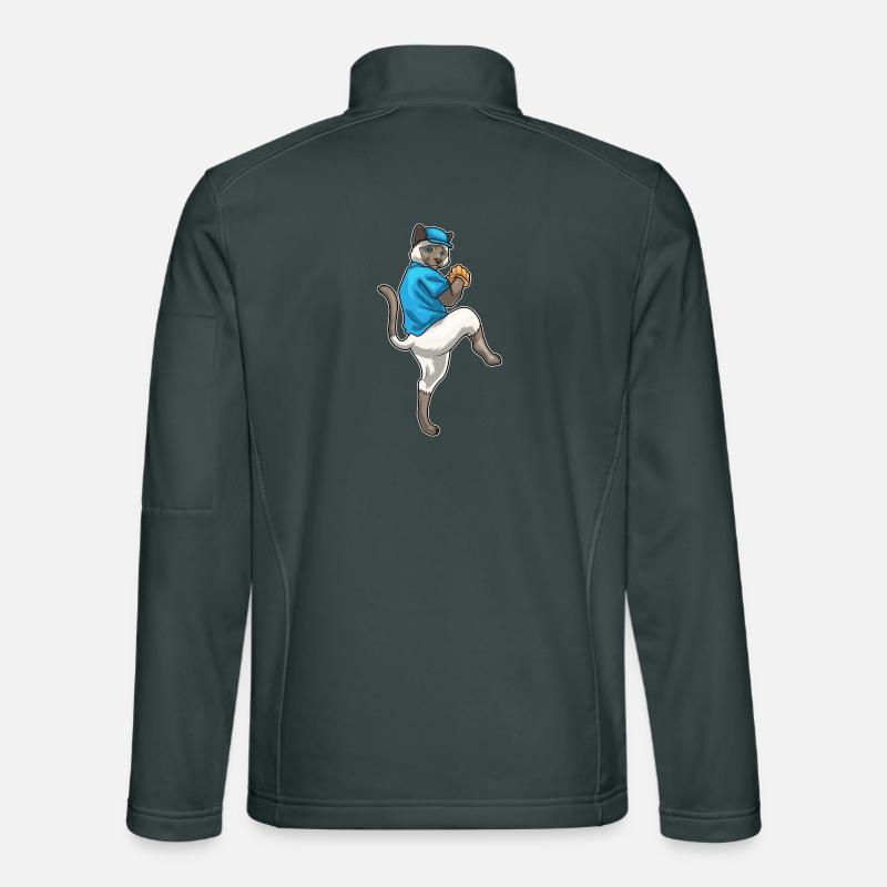 Gant de baseball Siamese Cat Veste en tissu softshell Unisexe