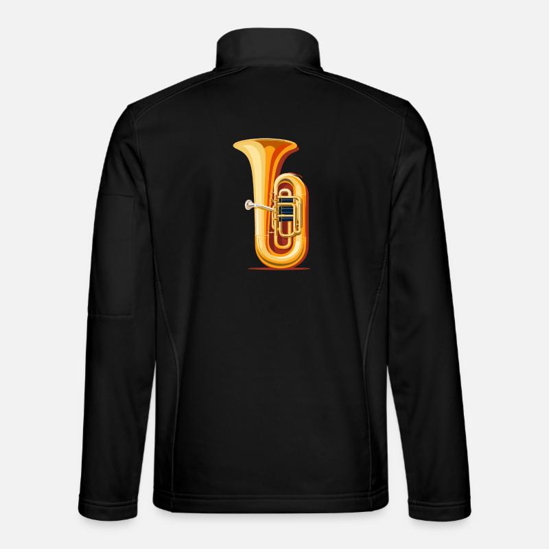 Tuba Graphic - Unisex Softshell Jacket - black