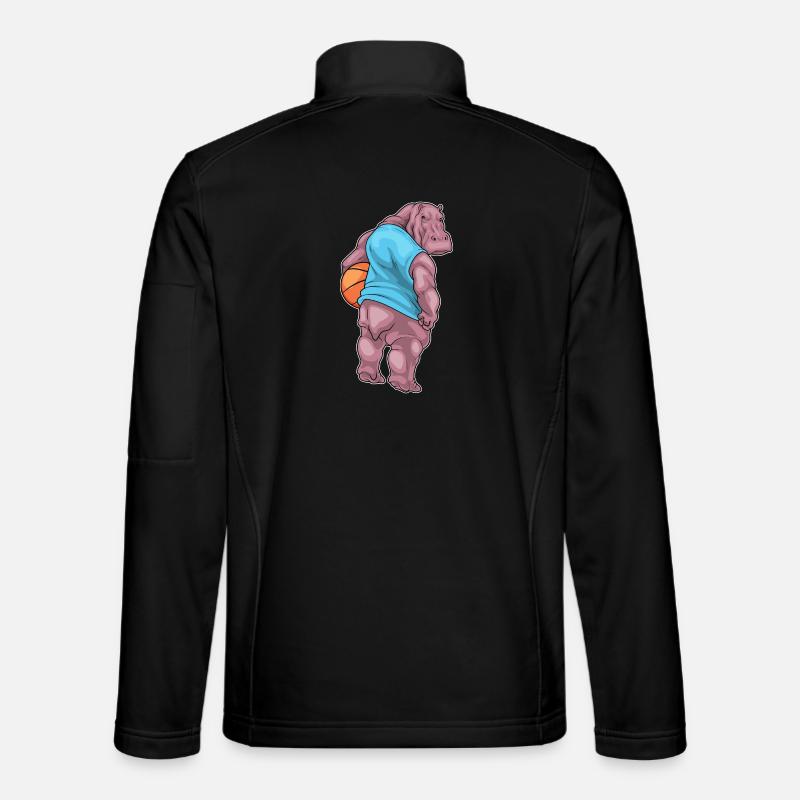 Hippopotame Basketteur Basketteur - Veste en tissu softshell Unisexe - noir