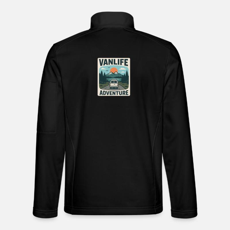 Vanlife-Abenteuer - Unisex Softshelljacke - Schwarz