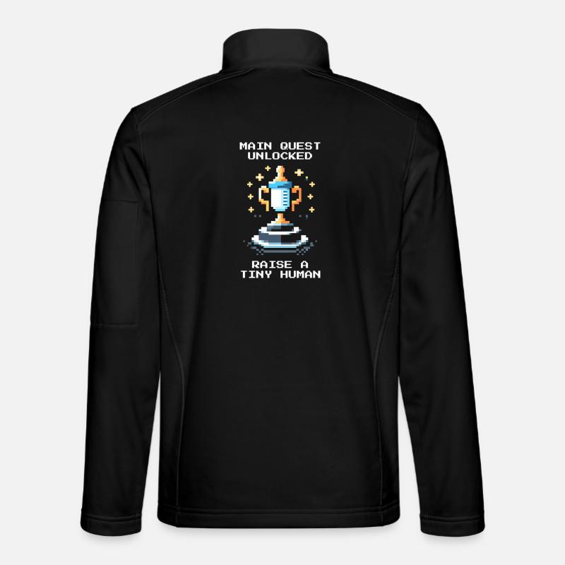 Hauptquest freigeschaltet | Kind großziehen - Unisex Softshelljacke - Schwarz