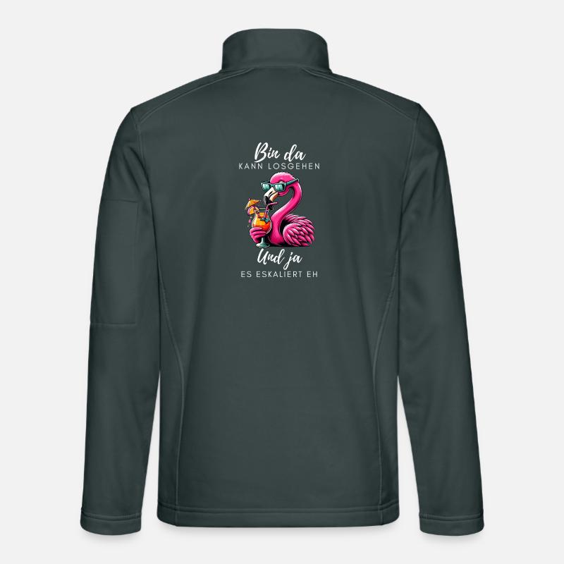 Flamingo Cocktail Party Unisex Softshelljacke