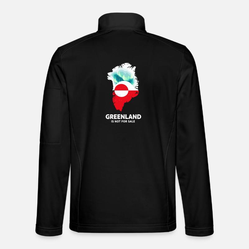 Flag Greenland Christmas Gift Arctic - Unisex Softshell Jacket - black