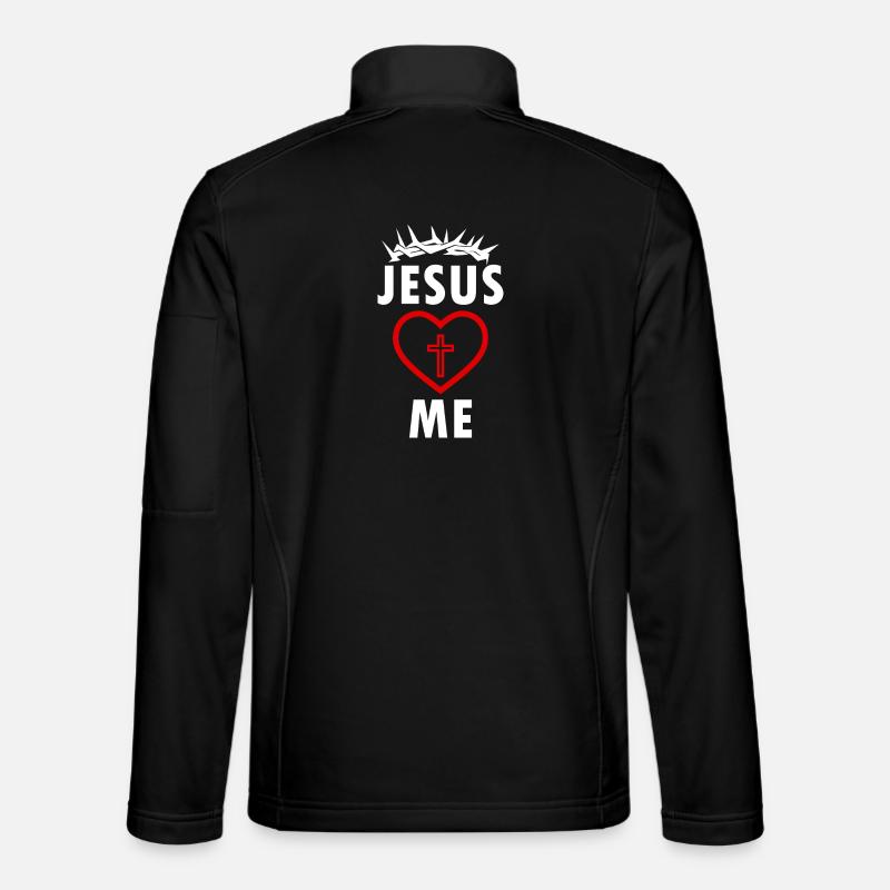 jesus loves me - Unisex Softshell Jacket - black