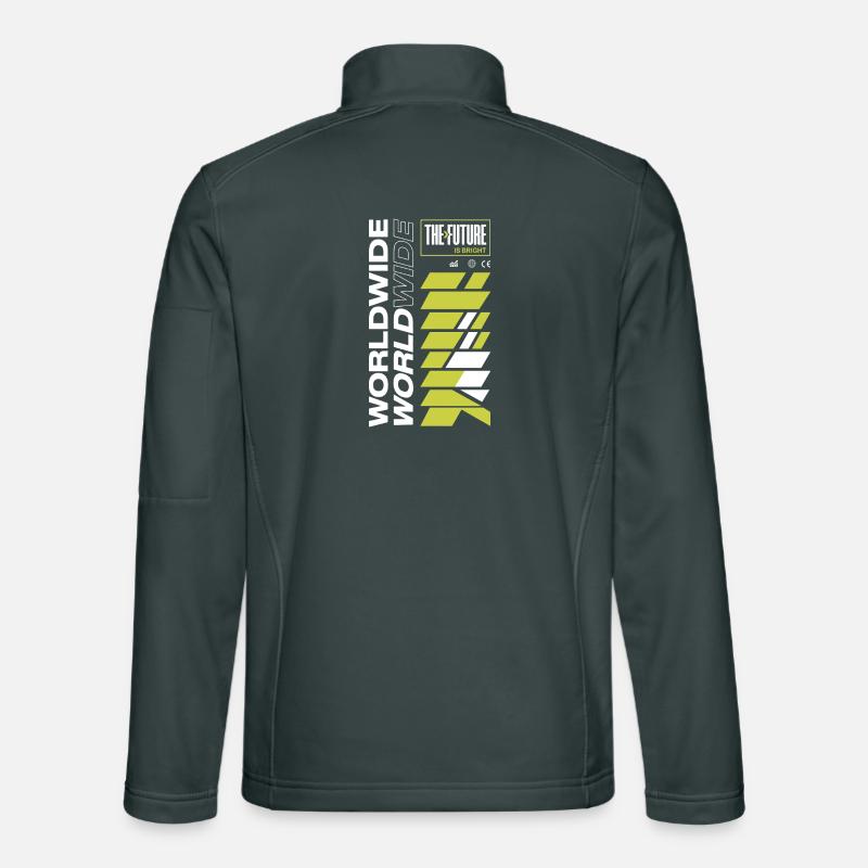 Bright Future und Lime Green Lines Unisex Softshelljacke