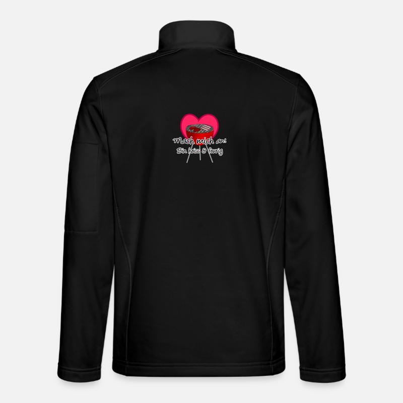 Grill - mach mich an! Geschenk - Unisex Softshelljacke - Schwarz